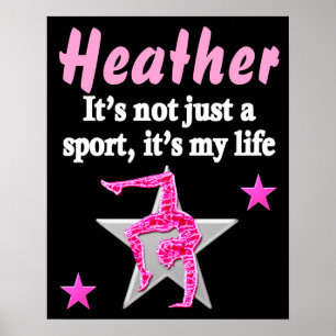 PERSONLIGENS ROSA OCH SVART GYMNASTICS POSTER