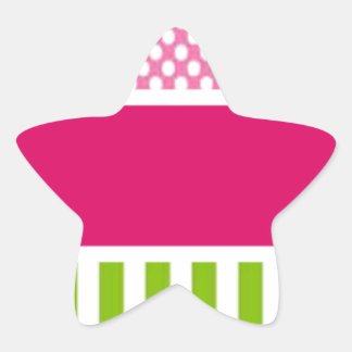 personligens rosa punkter stjärnformat klistermärke