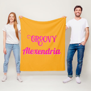 Personligens Shock rosa och Orange Fleecefilt