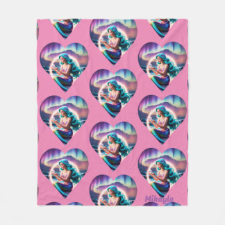 Personligens Sjöjungfru Fleecefilt