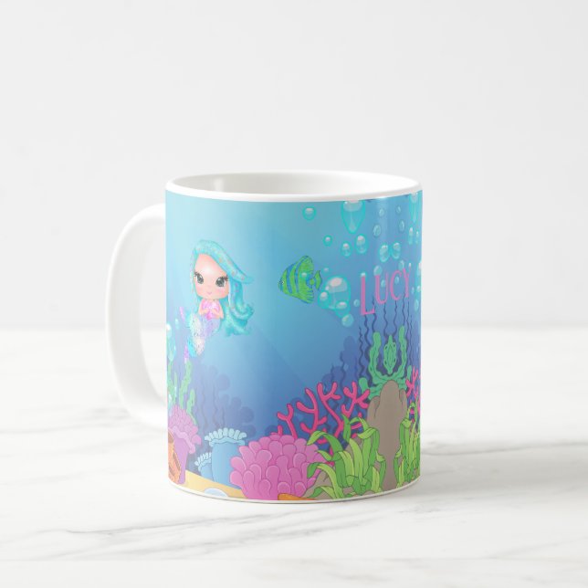 Personligens Sjöjungfru Kaffemugg (Framsida vänster)