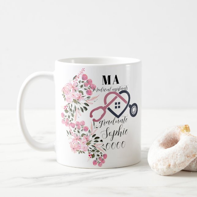 Personligens sjukvårdspersonal student kaffemugg (Med munk)