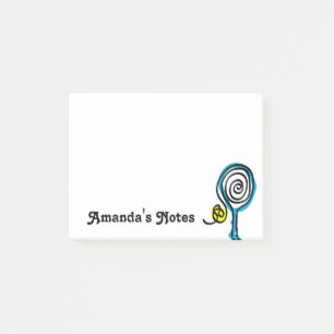 Personligens snygga tennisrackets design post-it block