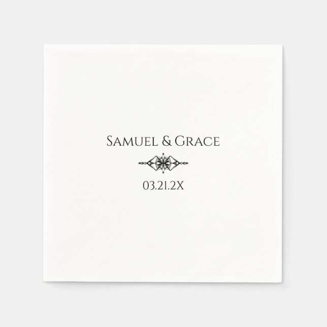 Personligens Snyggt 60:e diamantårsdagen Pappersservett (Framsidan)