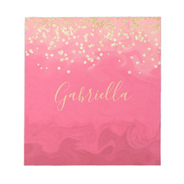 Personligens Söt i Rosa med Guld Anteckningsblock
