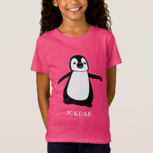 Personligens söta penguinbild Flicka T Shirt