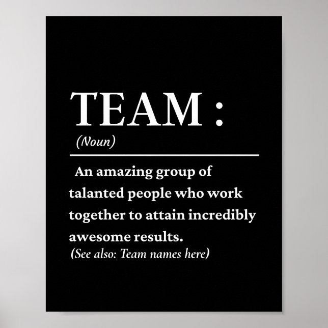 Personligens teamdefinition är det bästa teamet nå poster (Framsidan)