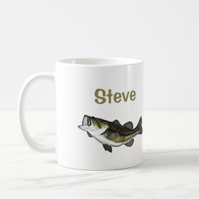Personligens Tecknad Bass-fisk Kaffemugg (Vänster)