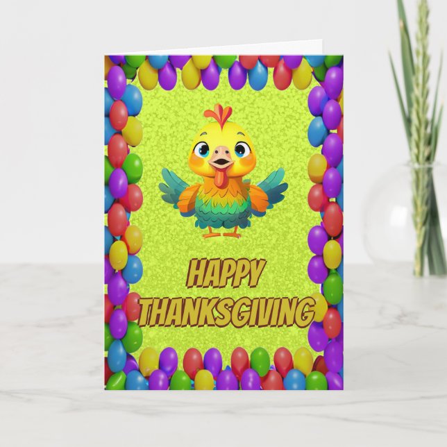 Personligens Thanksgiving Turkiets hälsningskort Kort (Framsida)
