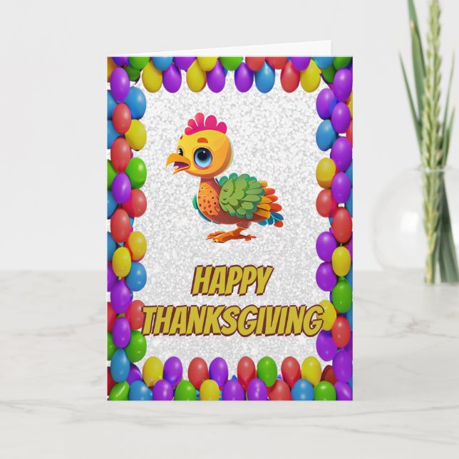 Personligens Thanksgiving Turkiets hälsningskort Kort (Framsida)