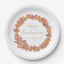 Personligens Thanksgiving | Vattenfärg Höst löv