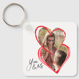 Personligens unika Alla hjärtans dag Frieri gåva Nyckelring