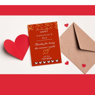 personligens valentins tackkort vykort