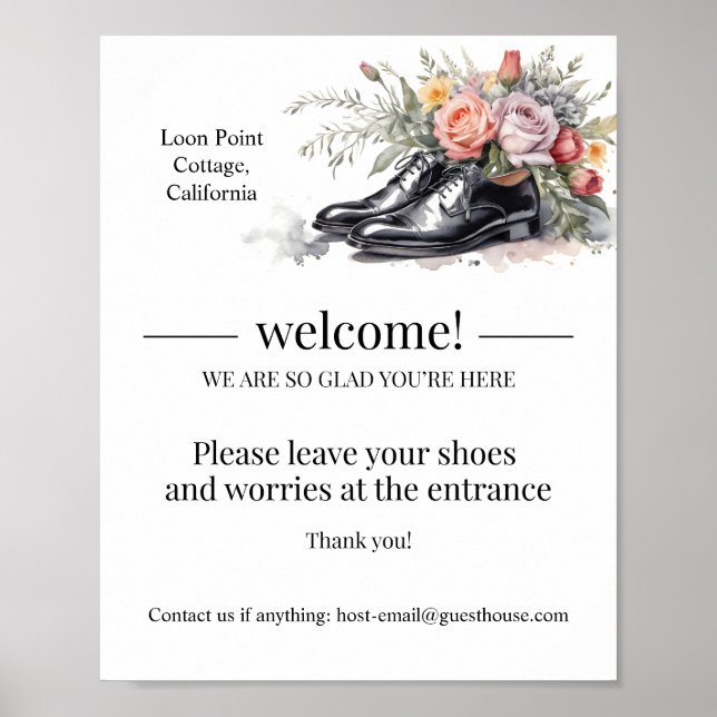 Personligens välkomstgäst Airbnb-skylt Poster (Framsidan)