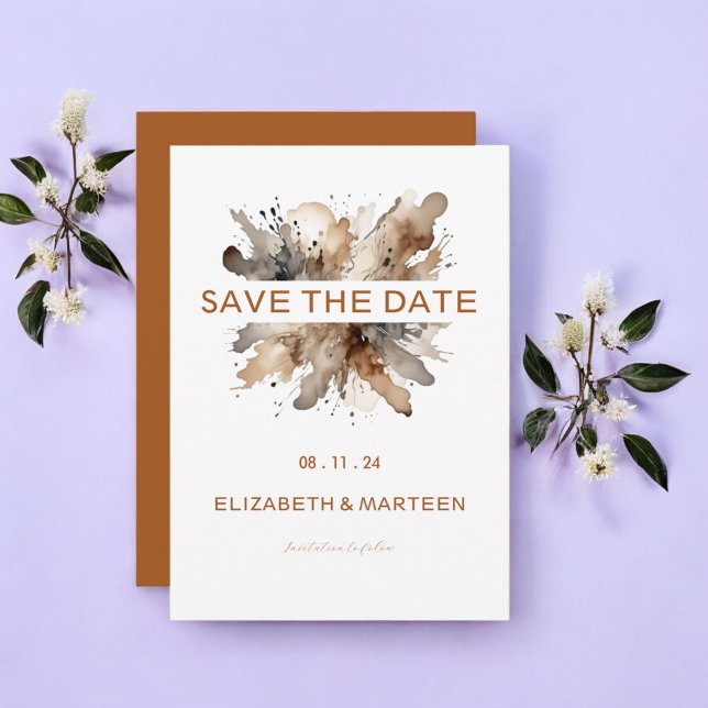 Personligens vattenfärg Hösten Bröllop Inbjudningar (Skapare uppladdad)