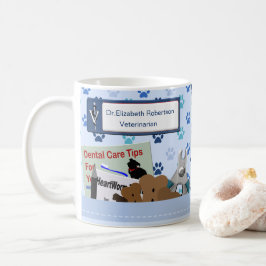 Personligens veterinärmedicinska utformning i ljus kaffemugg