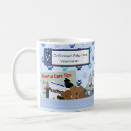 Personligens veterinärmedicinska utformning i ljus kaffemugg