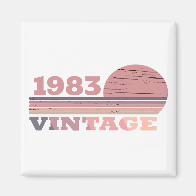 Personligens vintage 40 födelsedagskalender magnet (Framsidan)