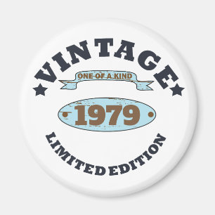 Personligens vintage 45-årsdagars gåva magnet