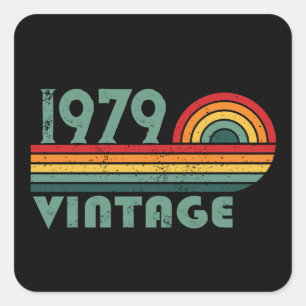 Personligens vintage 45-årsgåvor fyrkantigt klistermärke