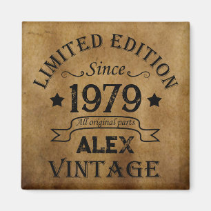 Personligens vintage 45-årsgåvor magnet