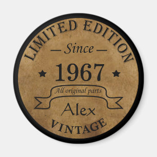Personligens vintage 45-årsgåvor magnet