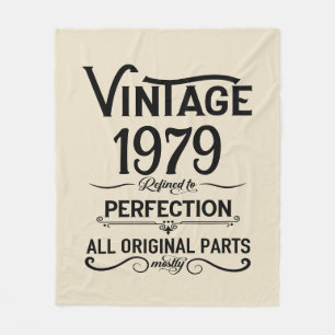 Personligens vintage 45-årsgåvor svart fleecefilt