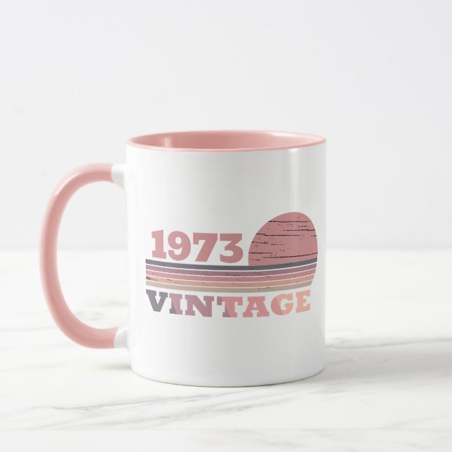 Personligens vintage 50-årsdagars gåva mugg (Vänster)