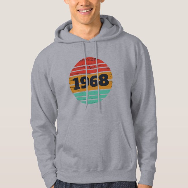Personligens vintage 55:e födelsedagsfesten hoodie (Framsida)