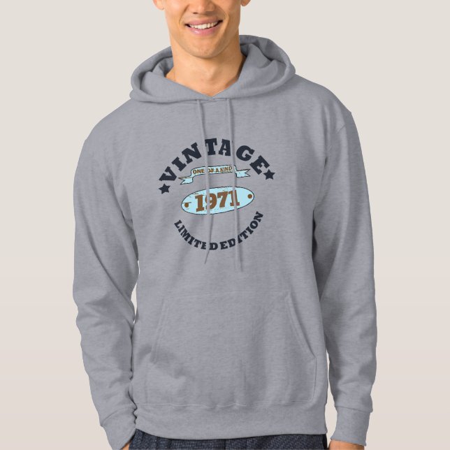 Personligens vintage 55:e födelsedagsfesten hoodie (Framsida)