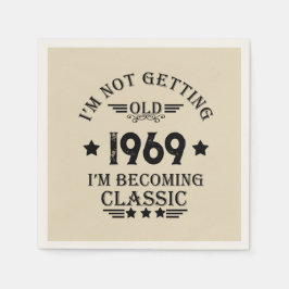 Personligens vintage 55:e födelsedagsfesten pappersservett