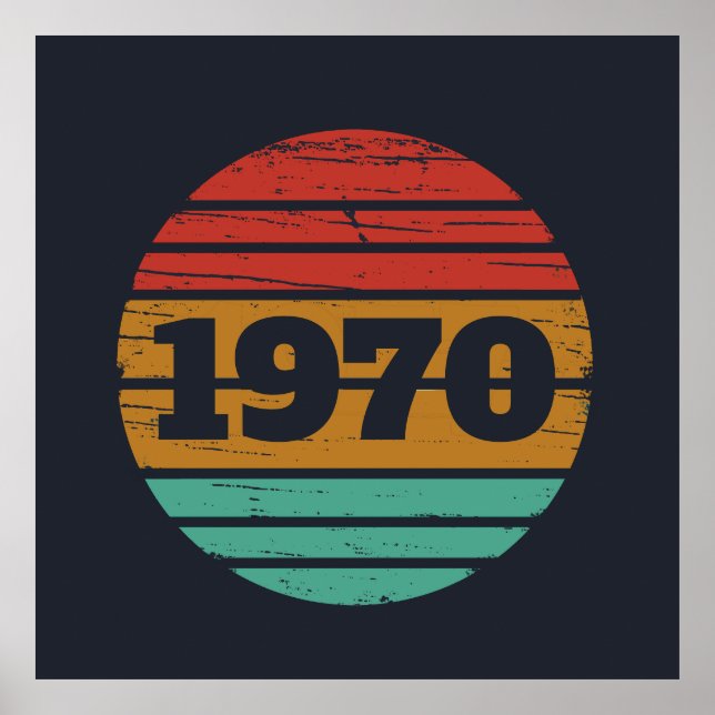 Personligens vintage 55:e födelsedagsfesten poster (Framsidan)