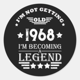 Personligens vintage 55:e födelsedagsfesten runt klistermärke