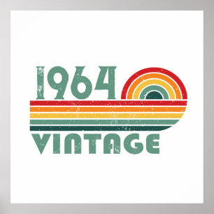 Personligens vintage 60 födelsedagskalender poster