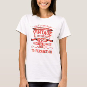 Personligens vintage 65e födelsedag, röd t shirt