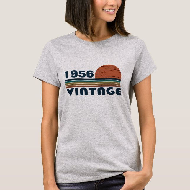 Personligens vintage 65e födelsedagspresent t shirt (Framsida)