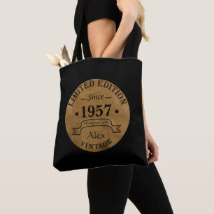 Personligens vintage 65e födelsedagspresent tygkasse