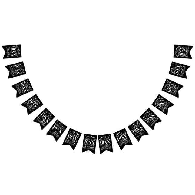 Personligens Vintage Åldras till Perfection Buntin Vimplar (Alla)