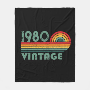 Personligens vintage födelsedag fleecefilt