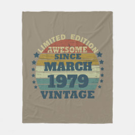 Personligens vintage födelsedag fleecefilt