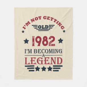 Personligens vintage födelsedag fleecefilt