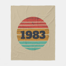 Personligens vintage födelsedag fleecefilt