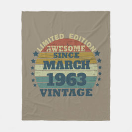 Personligens vintage födelsedag fleecefilt