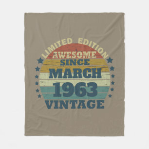 Personligens vintage födelsedag fleecefilt