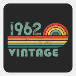 Personligens vintage födelsedag fyrkantigt klistermärke