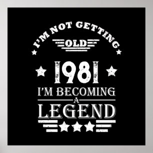 Personligens vintage födelsedag ger svart vitt poster