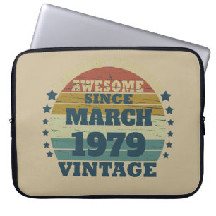 Personligens vintage födelsedag laptop fodral