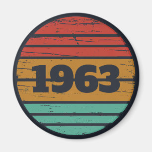 Personligens vintage födelsedag magnet