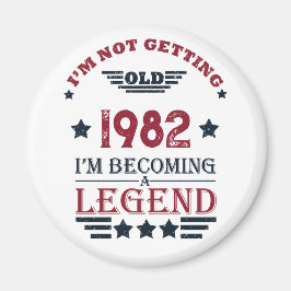 Personligens vintage födelsedag magnet