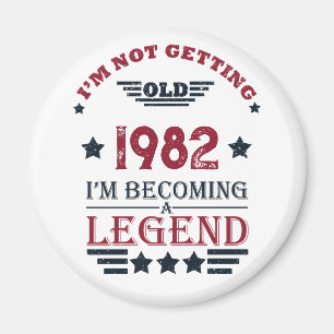 Personligens vintage födelsedag magnet